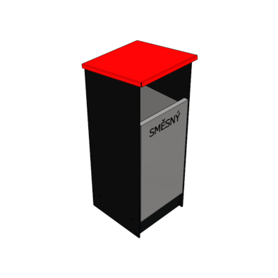 Opadkový koš Aspera Standard - Firemní logo: S firemním logem, Barva: bílá - RAL 9003, Popelník: Bez popelníku