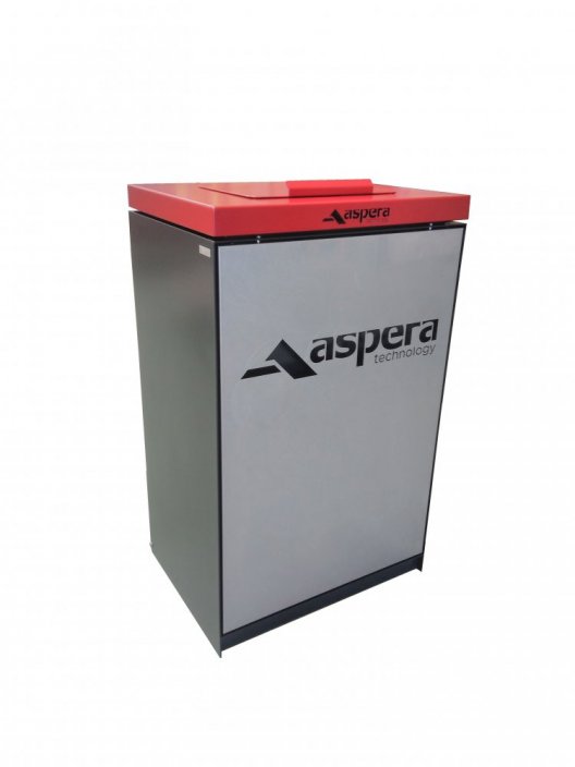 Odpadkový koš Aspera Jumbo - Objem: 240 L, Firemní logo: Bez loga, Barva: modrá - RAL 5005