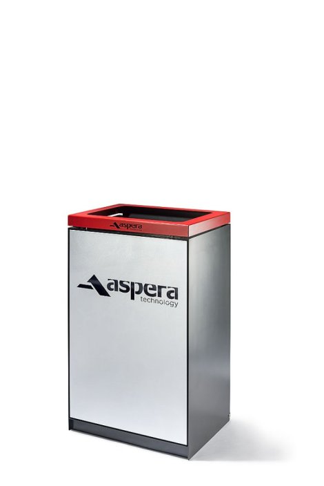 Odpadkový koš Aspera Jumbo - Objem: 240 L, Firemní logo: S firemním logem, Barva: žlutá - RAL 1003