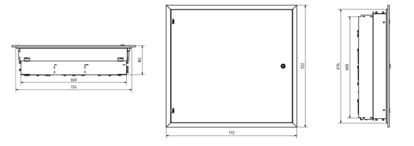 Skříň elektroměrového rozváděče Aspera REV 22 vhodné i pro fotovoltaiku - Krytí: IP 43, Barva: bílá - RAL 9003