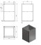 Kovový květináč Aspera Cube - Barva: jiná barva RAL