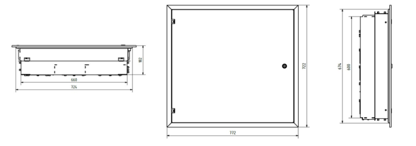 Skříň elektroměrového rozváděče Aspera REV 22 vhodné i pro fotovoltaiku - Krytí: IP 43, Barva: antracit - RAL 7016