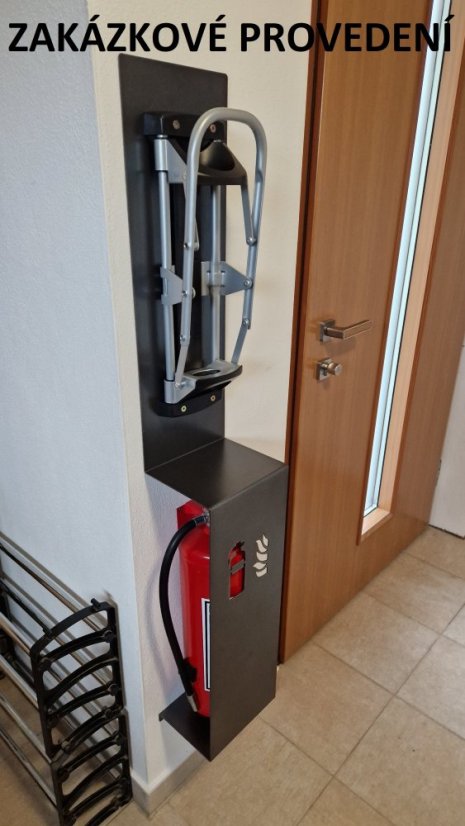 Designový kryt pro hasicí přístroje ASPERA FIRE - Výška: 540 mm, Barva: černá - RAL 9005